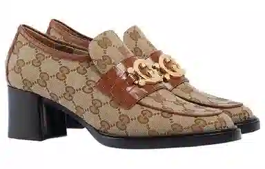 Gucci Interlocking GG Heels Brown