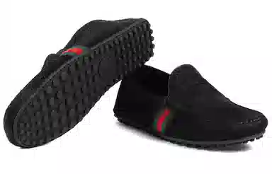Gucci Suede Fashion Sneakers Black
