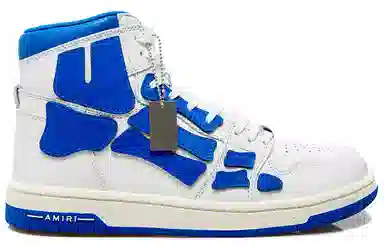AMIRI Skel-Top Hi White Blue