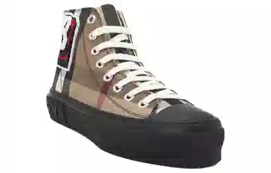 Burberry Plaid Canvas Sneakers