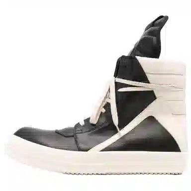 Rick Owens High Top Sneakers Black White