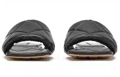 Bottega Veneta Lido Slip-On Sandals Black