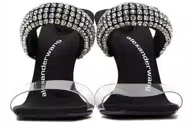 Alexander Wang Rubber Slides Black