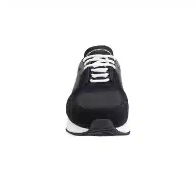 Calvin Klein Jeans Retro Patchwork Lace-Up Sneakers Black White