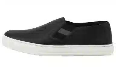 Gucci Leather Slip-On Sneakers Black