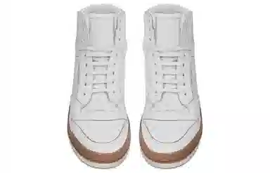 Saint Laurent SL24 High Top Sneakers Off-White Vintage