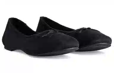 Balenciaga Satin Ballet Flats Black
