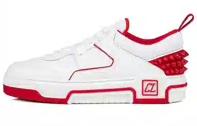 CL Platinum Low Top Sneakers White Red