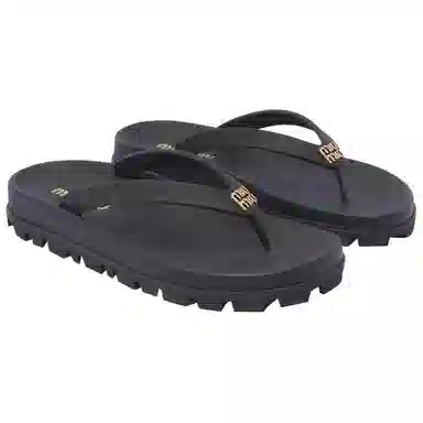 Miu Miu Platform Thong Sandals Black