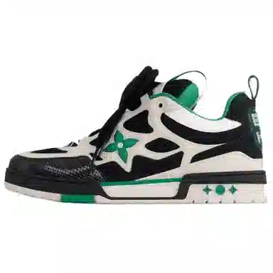 Louis Vuitton Skate Low Black White Green