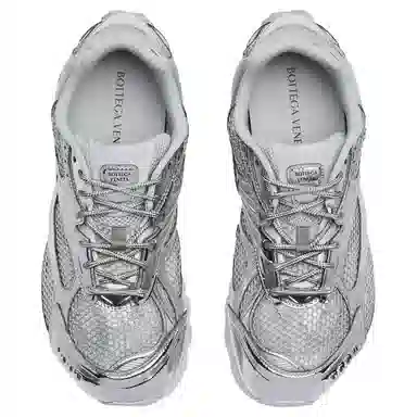 Bottega Veneta Orbit Silver White