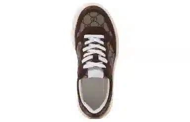 Gucci Brown Leather Low-Top Sneakers
