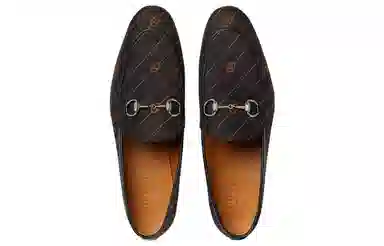 GUCCI Jordaan Double G Loafers Black