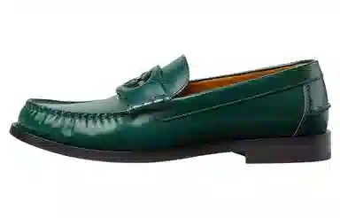 Gucci Interlocking Loafers Green