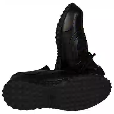 Valentino Round Toe Lace-Up Low Sneakers Black