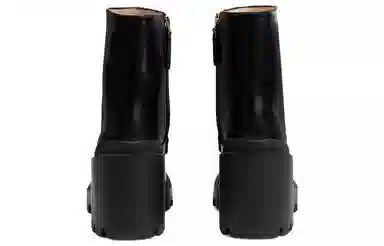 Gucci Leather Ankle Boots Black