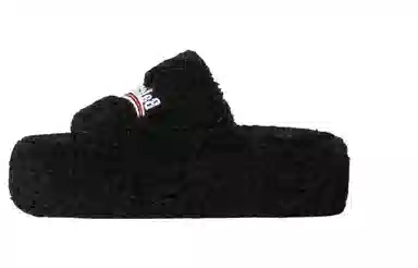 Balenciaga Furry Slide Black