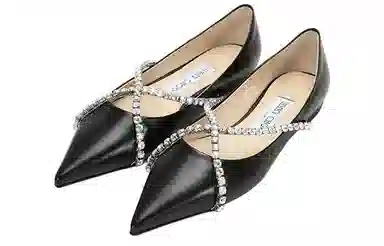Jimmy Choo Genevi Flat Black
