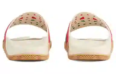 Gucci Slide Sandals White Orange Green