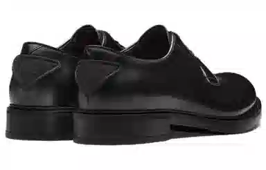 Prada Lace-Up Leather Shoes Black