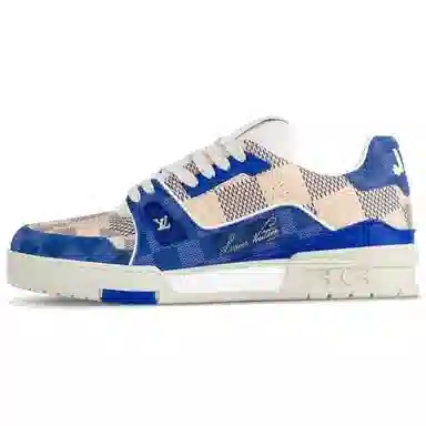 Louis Vuitton Trainer Low Blue Beige