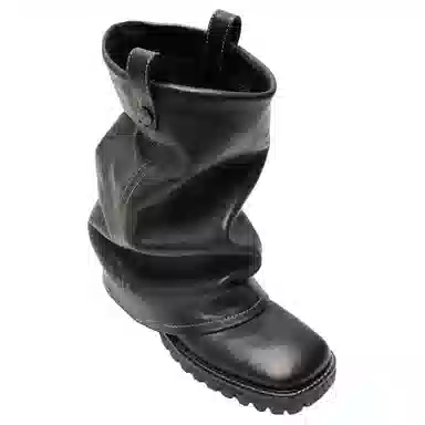 Acne Studios Folded Sleeve Ankle Boots Black