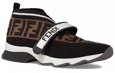 Fendi Mesh Mid Sneakers Black