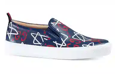 Gucci Blue Slip-On Sneakers