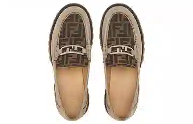 Fendi O'Lock Loafers Beige