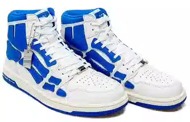 AMIRI Skel-Top Hi White Blue
