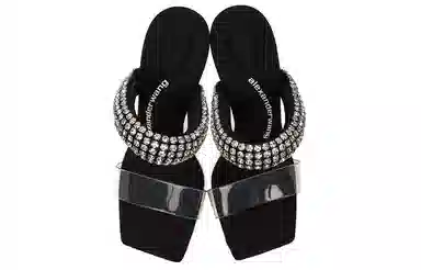 Alexander Wang Rubber Slides Black