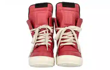 Rick Owens Geobasket Red White