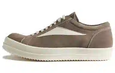 Rick Owens Low-Top Suede Sneakers Grey