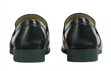 Bottega Veneta Glossy Leather Loafers Green