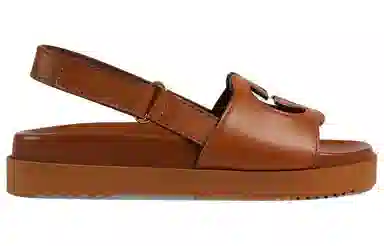 Gucci Interlocking Sandals Brown