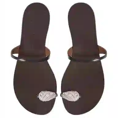 Giuseppe Zanotti 30th Anniversary Black Flip Flops
