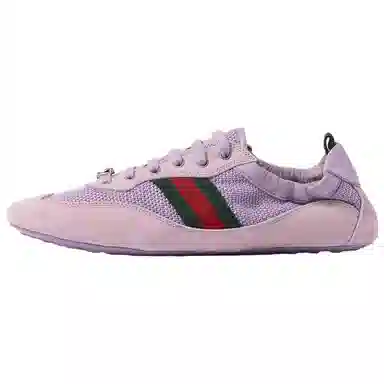 GUCCI Shift Suede Low Top Sneakers Purple