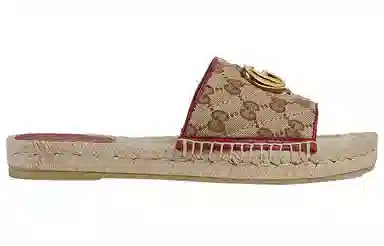 Gucci GG Quilted Espadrille Sandals Ebony
