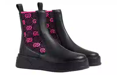 Gucci Chelsea Boots Black Purple