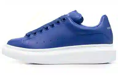 Alexander McQueen Leather Sneakers Blue