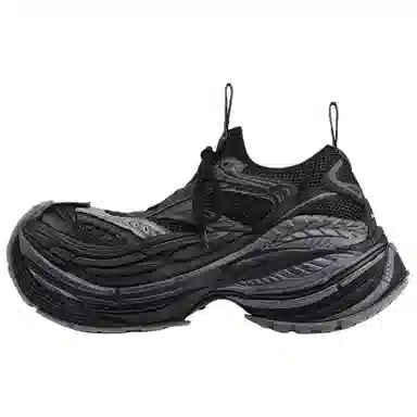 Balenciaga Platform Reduced Low Top Sneakers Black Grey