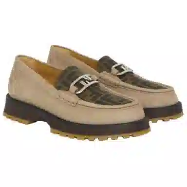 Fendi O'Lock Loafers Beige