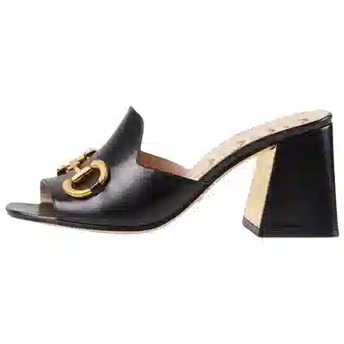 Gucci Horsebit High Heel Sandals Black