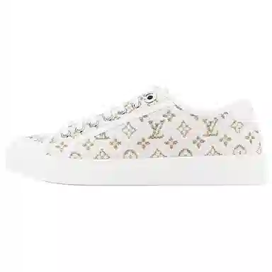 Louis Vuitton Lagoon Floral Canvas Sneakers White