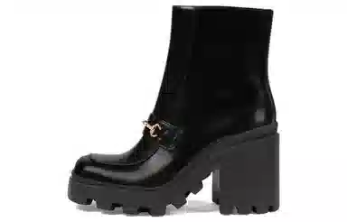 Gucci Leather Ankle Boots Black