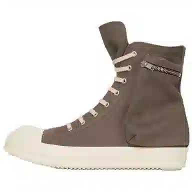Rick Owens DRKSHDW High-Top Canvas Brown
