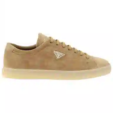 Prada Low-Top Suede Sneakers Brown