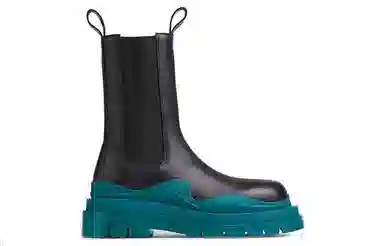 Bottega Veneta Tire Chelsea Boots Black Blue