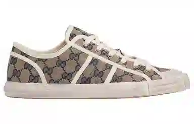 Gucci Canvas Low-Top Beige Blue