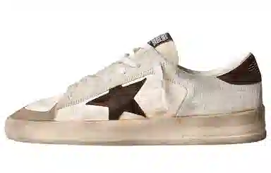 Golden Goose Stardan Leather Lace-Up Sneakers Brown